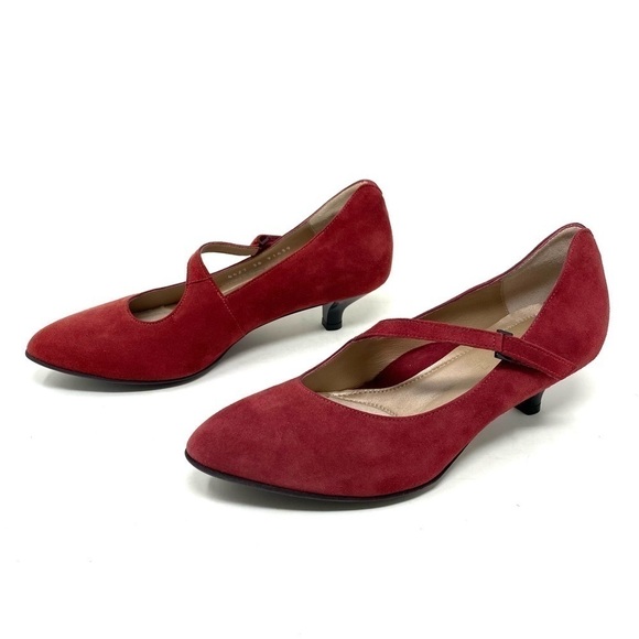 Beautifeel Lilou Merlot Red Suede pumps - Picture 2 of 7